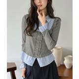 ストライプシャツドッキングカットトップス | Jewelobe | 詳細画像5