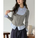 ストライプシャツドッキングカットトップス | Jewelobe | 詳細画像6
