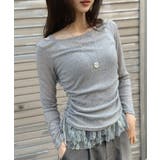 シアーニット×レースフリルドロストトップス | Jewelobe | 詳細画像15 