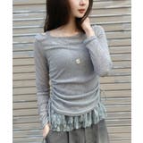 シアーニット×レースフリルドロストトップス | Jewelobe | 詳細画像5 