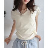 イエロー | 配色レイヤードTシャツ | Jewelobe