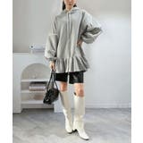 レースディテールスウェットフーディーミニワンピース | Jewelobe | 詳細画像5 