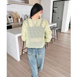 ダブルリボン透かし編みショートカーディガン | Jewelobe | 詳細画像15