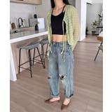 ダブルリボン透かし編みショートカーディガン | Jewelobe | 詳細画像16