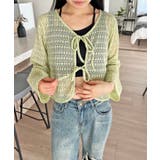 ダブルリボン透かし編みショートカーディガン | Jewelobe | 詳細画像18