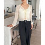 ダブルリボン透かし編みショートカーディガン | Jewelobe | 詳細画像2