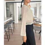 ダブルリボン透かし編みショートカーディガン | Jewelobe | 詳細画像3