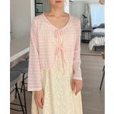 ダブルリボン透かし編みショートカーディガン | Jewelobe | 詳細画像6