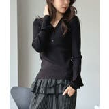 ダブルカフスヘンリーVネックニットトップス | Jewelobe | 詳細画像32 