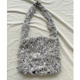 グレー | フェザー×スパンコールショルダーミニバッグ | Jewelobe