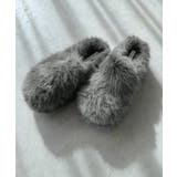 グレー | フェイクファーサボサンダル | Jewelobe