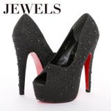 豪華に煌めくストーンの人気パンプス♪ 14cmヒールオープントゥパンプス | DressShop JEWELS | 詳細画像9 