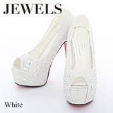 豪華に煌めくストーンの人気パンプス♪ 14cmヒールオープントゥパンプス | DressShop JEWELS | 詳細画像10 