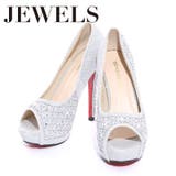 敷き詰められた輝くストーンが豪華に煌めく♪ 12cmヒールオープントゥパンプス | DressShop JEWELS | 詳細画像10 