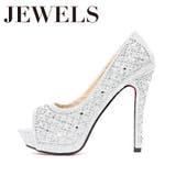 敷き詰められた輝くストーンが豪華に煌めく♪ 12cmヒールオープントゥパンプス | DressShop JEWELS | 詳細画像2 