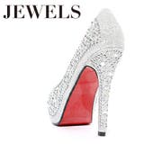 敷き詰められた輝くストーンが豪華に煌めく♪ 12cmヒールオープントゥパンプス | DressShop JEWELS | 詳細画像3 