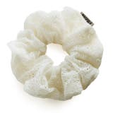 ホワイト | シュシュ ヘアゴム ヘアアクセサリー | Jewel vox