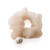 ピンクベージュ | シュシュ ヘアゴム ヘアアクセサリー | Jewel vox