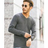 aミックスチャコール | ◆コットンリブVネック&タートルニット◆ | JIGGYS SHOP