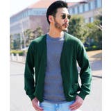 ダークグリーン | カーディガン メンズ◆コットンカラーニットカーディガン◆cardigan | JIGGYS SHOP
