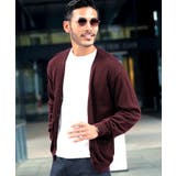 ワインブラウン | カーディガン メンズ◆コットンカラーニットカーディガン◆cardigan | JIGGYS SHOP