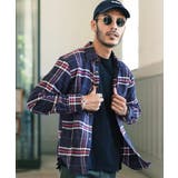 ネイビー×レッド | チェックシャツ メンズ ネルシャツ | JIGGYS SHOP