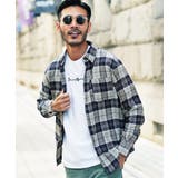 ネイビー×グレー | チェックシャツ メンズ ネルシャツ | JIGGYS SHOP