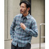 サックス×レッド | チェックシャツ メンズ ネルシャツ | JIGGYS SHOP