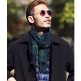 ネイビーグリーン | レギュラーサイズチェックマフラー | JIGGYS SHOP