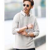 bアイスグレー(五分袖) | ポロシャツ メンズ 半袖 韓国 夏服◆タックボーダーポロシャツ◆ | JIGGYS SHOP