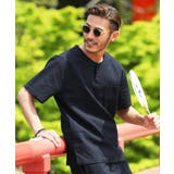 b藍しじら(ヘンリーネック) | 甚平 じんべい 父の日 | JIGGYS SHOP