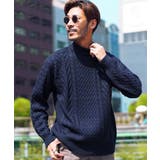 bミックスネイビー | ニット セーター メンズ | JIGGYS SHOP