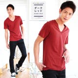 ◆roshell コットンVネック半袖Tシャツ◆Tシャツ 無地 | JIGGYS SHOP | 詳細画像15