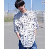 ホワイトイラスト | 半袖 韓国 夏服◆G.O.C(ジーオーシー)オーバーサイズシャツ◆ | G.O.C