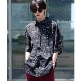 ブラックイラスト | 半袖 韓国 夏服◆G.O.C(ジーオーシー)オーバーサイズシャツ◆ | G.O.C