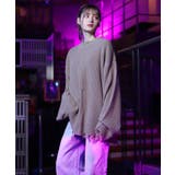 グレージュ | オーバーサイズダメージクルーネックニット | G.O.C
