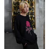 韓国 メンズ◆オーバーサイズジャガードフラワークルーニット◆ | G.O.C | 詳細画像1