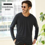 チャコールグレー | roshell(ロシェル)TRUネック長袖Tシャツ | JIGGYS SHOP