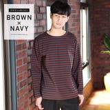 ブラウン×ネイビー | ◆USAコットンバスクシャツ◆ | JIGGYS SHOP
