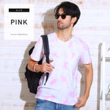 ピンク | ◆パイルタイダイVネックTシャツ◆ | JIGGYS SHOP