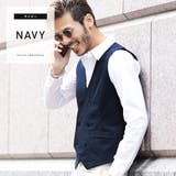 ネイビー | 定番◆NIIRUS(ニールス)強撚糸ダブルベスト◆ | JIGGYS SHOP