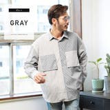グレー | 定番◆ピッチ切り替えワイドシャツ◆ | JIGGYS SHOP