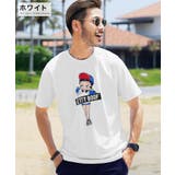 ホワイト | Tシャツ メンズ 夏服◆天竺スケーターBETTY半袖Tシャツ◆ | JIGGYS SHOP