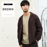 ブラウン | 定番◆ウールライク千鳥柄ワークシャツジャケット◆テーラードジャケット メンズ | JIGGYS SHOP