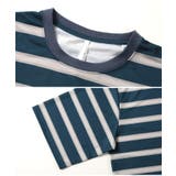 Tシャツ メンズ 夏服 韓国◆ミニ裏毛プリントボーダーTシャツ◆ | JIGGYS SHOP | 詳細画像6