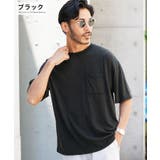 ブラック | ◆スノーウォッシュ ポケ付きワイドクルーT◆Tシャツ メンズ | JIGGYS SHOP
