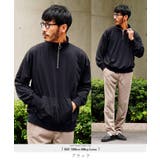 ブラック | ◆ミニ裏毛綿タッチ 無地ハーフジップトレーナー◆ スウェット | JIGGYS SHOP