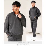 杢チャコールグレー | ◆ミニ裏毛綿タッチ 無地ハーフジップトレーナー◆ スウェット | JIGGYS SHOP