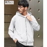 杢グレー | ジップパーカー メンズ パーカー◆ミニ裏毛綿タッチ無地ジップパーカー◆ジップアップ | JIGGYS SHOP