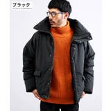 ブラック | ◆ポリタスランファイバー中綿ハーフジップジャケット◆ ダウンジャケット メンズ | JIGGYS SHOP